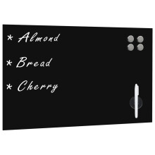 Berkfield Wall Mounted Magnetic Blackboard Glass 60x40 cm