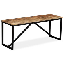 Berkfield Bench Solid Mango Wood 110x35x45 cm