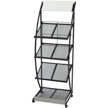 Berkfield Magazine Rack 47x40x134 cm Black and White A4