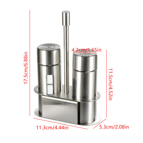 Accuracy Control Salt Pepper Shakers Nonrust Steel Clear View 1