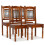 Berkfield Dining Chairs 4 pcs Solid Wood Classic 1