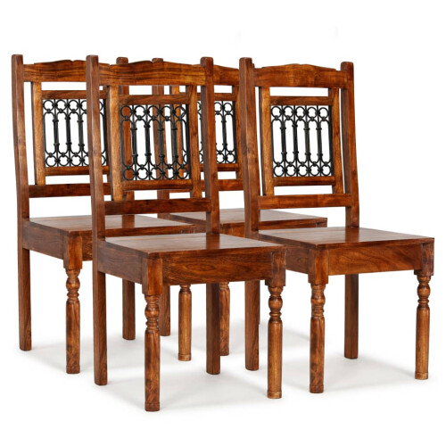 Berkfield Dining Chairs 4 pcs Solid Wood Classic