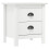Berkfield Bedside Cabinet Hill White 46x35x49.5 cm Solid Pine Wood 1