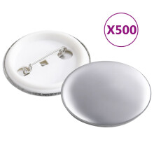 Berkfield Pinback Button Parts 500 Sets 37 mm