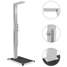 Berkfield Outdoor Shower with Tray WPC Stainless Steel