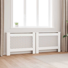 Berkfield Radiator Covers 2 pcs White 112x19x81.5 cm MDF