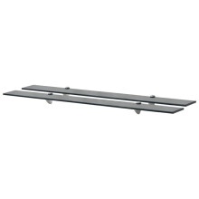 Berkfield Floating Shelves 2 pcs Glass 100x10 cm 8 mm