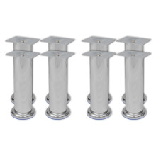 Berkfield Sofa Legs 8 pcs Round Chrome 180 mm
