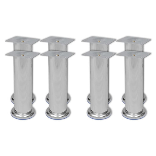 Berkfield Sofa Legs 8 pcs Round Chrome 180 mm