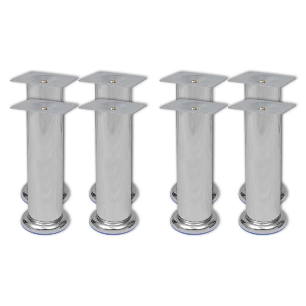 Berkfield Sofa Legs 8 Pcs Round Chrome 180 Mm 3521358735736