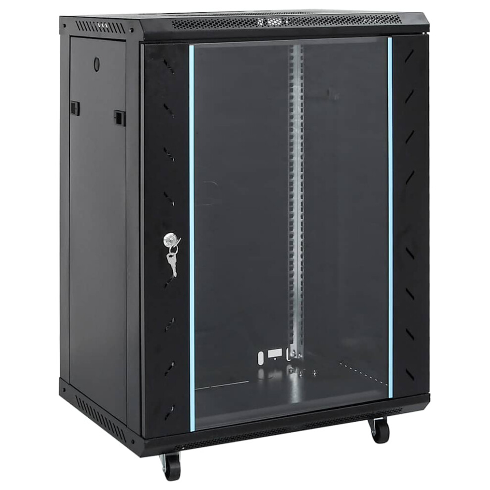 Berkfield 15U Network Cabinet With Swivel Feet 19" Ip20 60X45x86 Cm 193512194876