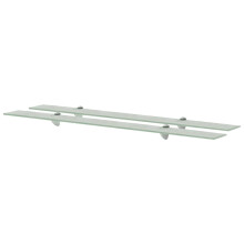 Berkfield Floating Shelves 2 pcs Glass 100x10 cm 8 mm