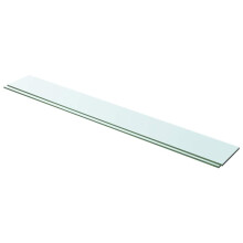 Berkfield Shelves 2 pcs Panel Glass Clear 100x12 cm