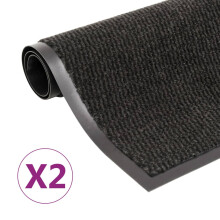 Berkfield Dust Control Mats 2 pcs Rectangular Tufted 60x90 cm Black