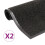 Berkfield Dust Control Mats 2 pcs Rectangular Tufted 60x90 cm Black 1