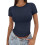 Short Sleeve Y2k Tee Navy  S 1