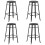 Berkfield Bar Stools 4 pcs Black Steel 1