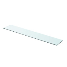 Berkfield Shelf Panel Glass Clear 90x15 cm