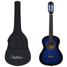 Berkfield Classical Guitar for Beginner and Kid with Bag Blue 1/2 34"