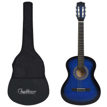 Berkfield Classical Guitar for Beginner with Bag Blue 3/4 36"