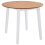Berkfield Drop-leaf Dining Table Round MDF White 1