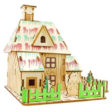 3D Wooden Puzzle for Adults and Kids, Educational DIY Wooden Model Kit for Creative Fun