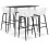 Berkfield 5 Piece Bar Set Black and White 1