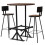 Berkfield Bar Set 3 Piece Solid Reclaimed Wood 1