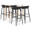 Berkfield 5 Piece Bar Set White and Black 1