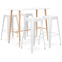 Berkfield 5 Piece Bar Set White