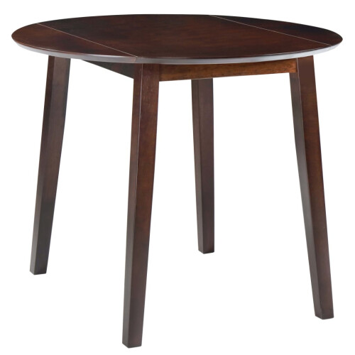 Berkfield Drop-leaf Dining Table Round MDF Brown