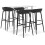Berkfield 5 Piece Bar Set White and Black 1