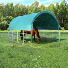 Berkfield Livestock Tent PVC 3.7x3.7 m Green