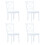 Berkfield Dining Chairs 4 pcs White Solid Rubber Wood 1