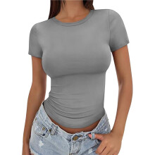 Short Sleeve Y2k Tee Light Grey M