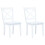 Berkfield Dining Chairs 2 pcs White Solid Rubber Wood 1