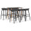 Berkfield 7 Piece Bar Set Black and Grey 1