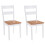 Berkfield Dining Chairs 2 pcs White Solid Rubber Wood 1