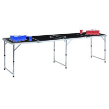 Berkfield Folding Beer Pong Table with Cups and Balls 240 cm