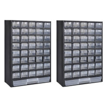 Berkfield 41-Drawer Storage Cabinet Tool Box 2 pcs Plastic