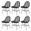 Berkfield Dining Chairs 6 pcs Black Natural Rattan 1