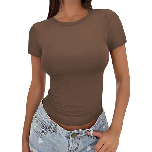 Short Sleeve Y2k Tee Coffee L