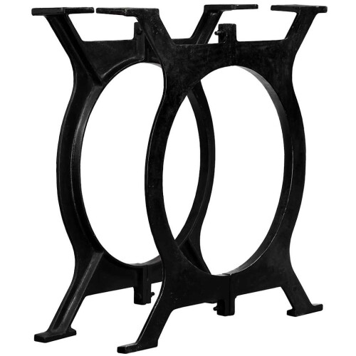 Berkfield Dining Table Legs 2 pcs O-Frame Cast Iron
