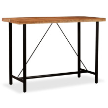 Berkfield Bar Table Solid Acacia Wood 150x70x107 cm
