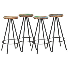 Berkfield Bar Stools 4 pcs Solid Reclaimed Wood