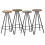 Berkfield Bar Stools 4 pcs Solid Reclaimed Wood 1
