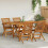 Berkfield 5 Piece Garden Dining Set Solid Teak Wood 1