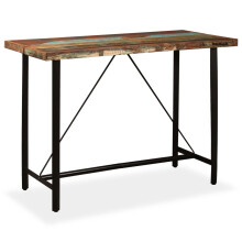 Berkfield Bar Table Solid Reclaimed Wood 150x70x107 cm
