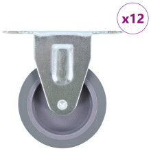 Berkfield 12 pcs Fixed Casters 75 mm