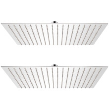Berkfield Rain Shower Head 2 pcs Stainless Steel 50x50 cm